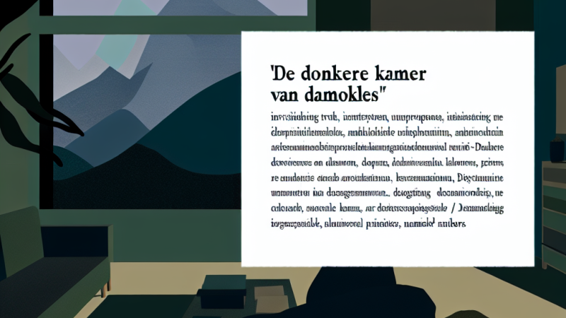 Analyse van 'De donkere kamer van Damokles' van Willem Frederik Hermans
