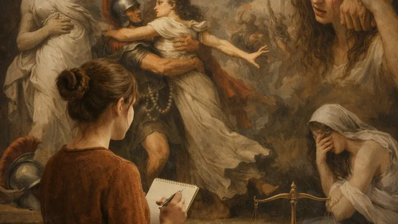 Analyse van het Sabijnse vrouwenverhaal in de kunstgeschiedenis