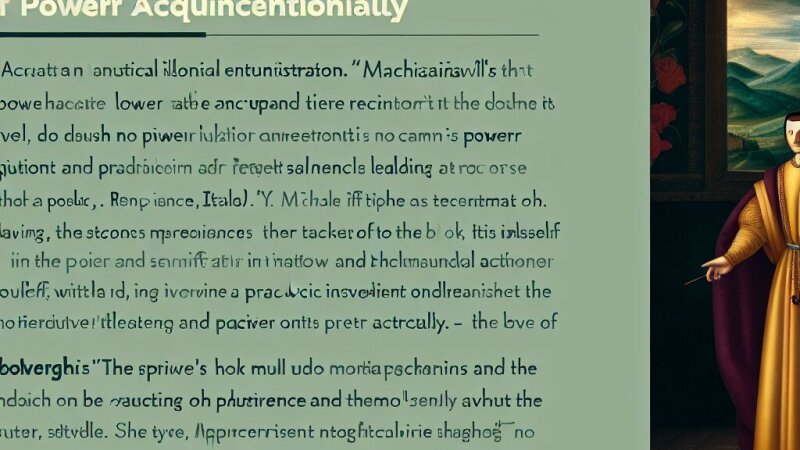 Analyse van Machiavelli’s 'De Vorst': Macht en politiek in Renaissance-Italië