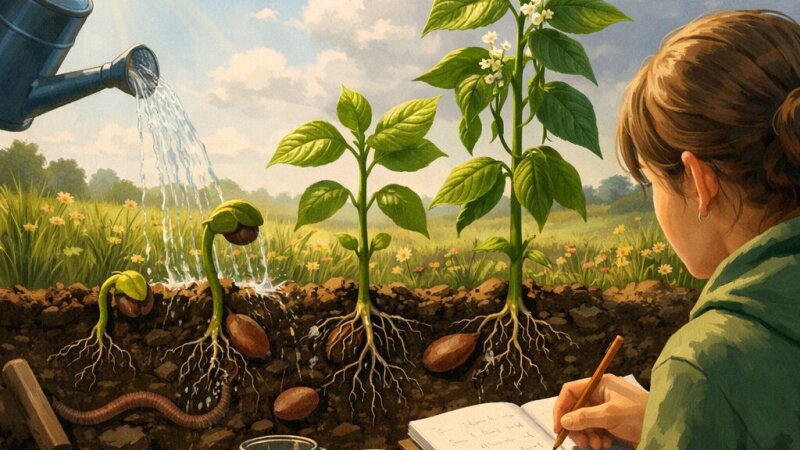 Biologie PO: Groeionderzoek en kenmerken van bruine bonen