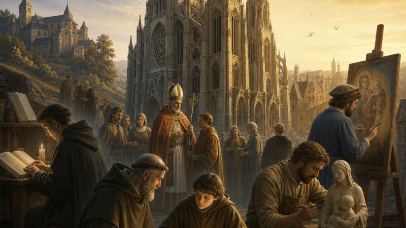 De kerk als cultureel hart in de 11e tot 14e eeuw