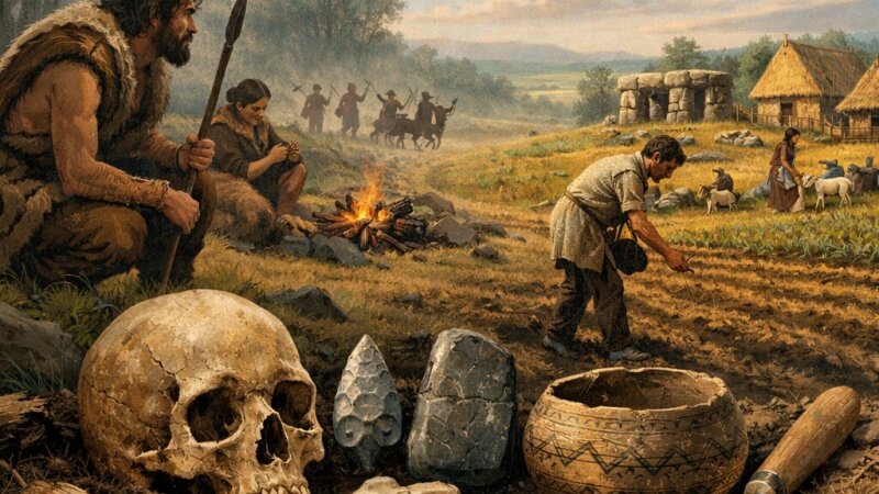 De ontwikkeling van jagers-verzamelaars tot boeren in de prehistorie