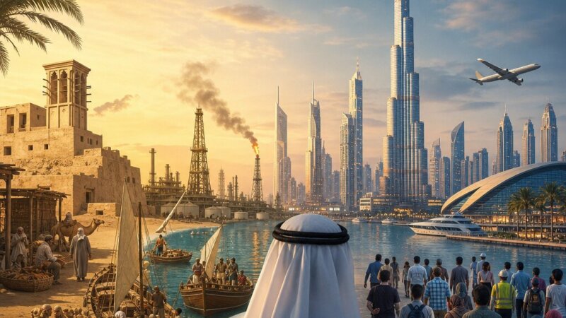 Dubai: groei van woestijndorp tot wereldstad