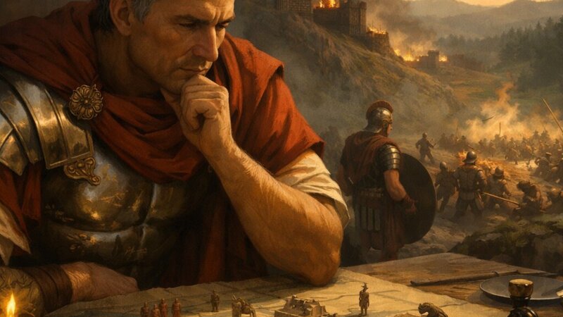 Een analyse van Julius Caesars strategieën: voorzichtigheid vs onvoorzichtigheid
