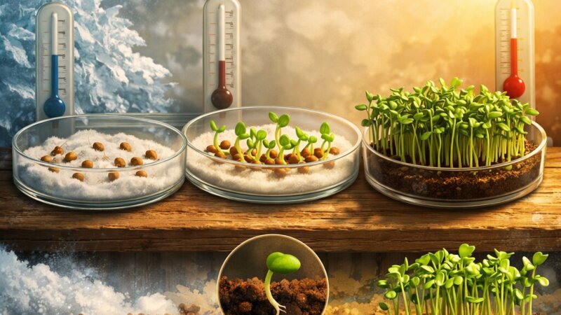 Hoe Temperatuur de Kieming van Tuinkers Beïnvloedt: Een Praktisch Verslag