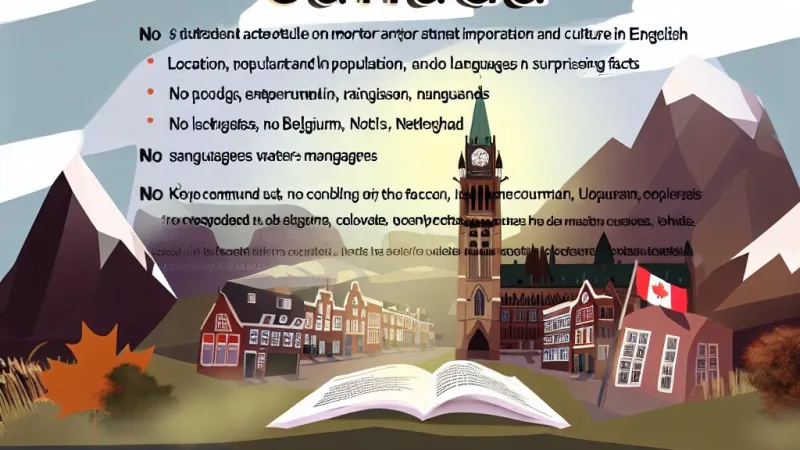 Korte Engelse spreekbeurt over Canada: feiten en cultuur