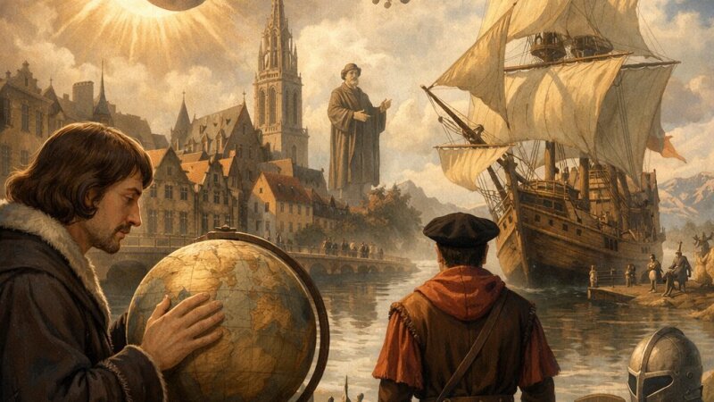 Tijd van ontdekkers en hervormers: invloed op mensbeeld en wereldzicht