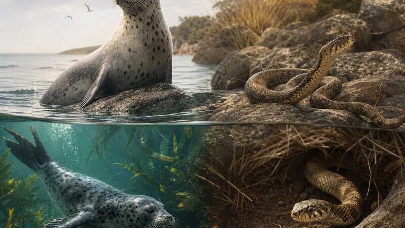 Zeehond en slang: aanpassingen aan hun leefomgeving